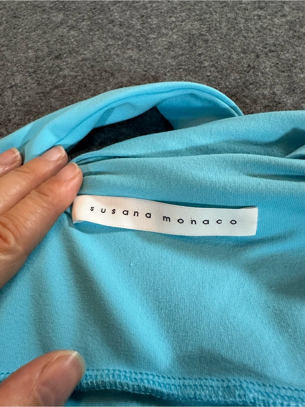 Susana Monaco Blue Twist-Front Halter Mini Dress - Picture 2 of 8